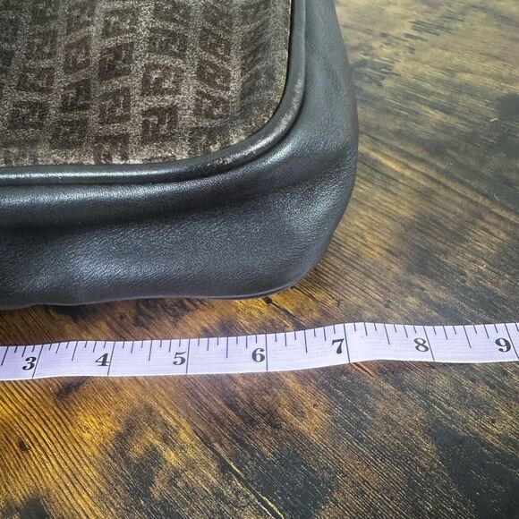 Fendi FF Vintage Suede Leather Shoulder Bag Brown - Picture 12 of 16